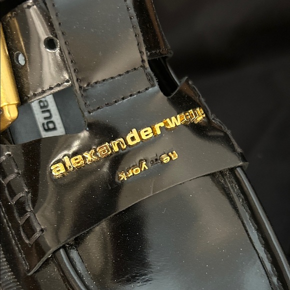 Alexander Wang Glossy Black Boots with Gold Hardware - Picture 2 of 5